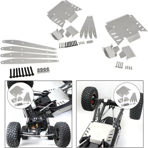 DIY Upgrade RC Car Stainless Steel Chassis Armor Guard Kit for Axial RBX10 Ryft 1/10 Crawler Replacement DIY Parts