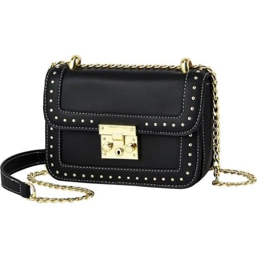 Causal Crossbody Bag For Women 2021 High Quality PU Leather Chain Shoulder Messenger Bags Simple Female Purses and Handbags