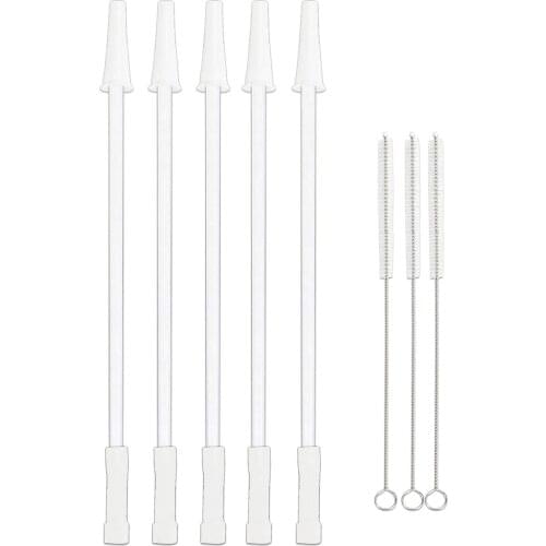 Reusable Straws For Gallon Water Bottle BPA Free Adjustable Straw With Cleaner Brush Bar Party Sport Accessories Drop Shipping