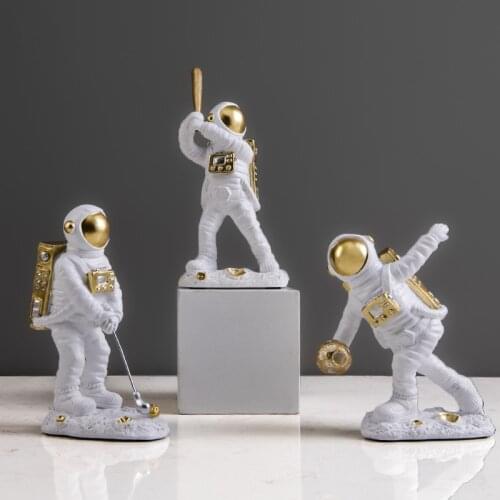 Modern Creative Astronaut Spaceman Mini Planet Series Miniature Figurines Resin Craft Fairy Garden Desk Room Home Decoration