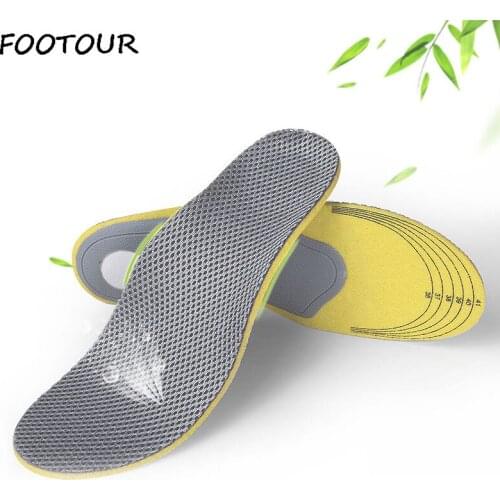 FOOTOUR Orthopedic Insoles Flat Feet 3D Orthotic Arch Support Shoe Pads Men Shoes Insole Women Shock-Absorption Feet Cushion