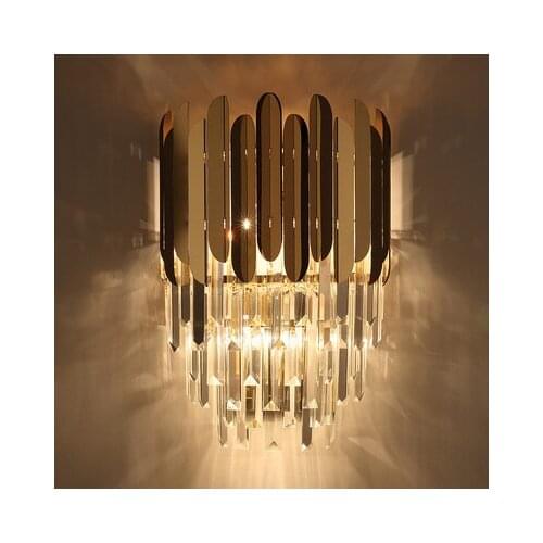 High quality crysal wall light modern wall lamps Dia30*H42cm lustre LED wandlampen living room bedroom lights