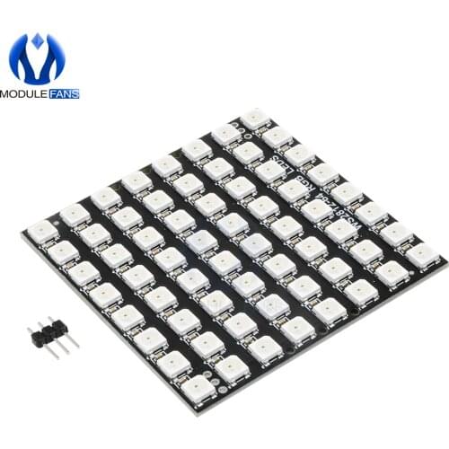 WS2812 5050 64 Digit RGB LED Light Module Square WS2812B 8*8 64-Bit Full Color 5050 RGB LED Lamp Panel Light