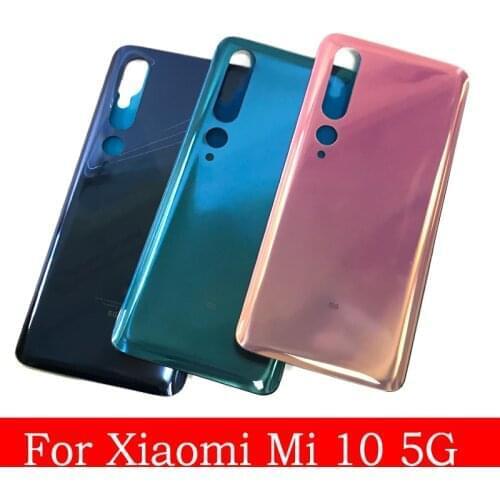 Rear Back Battery Cover Door Housing Case With Glue Sticker Adhesive Replacement Parts For Xiaomi Mi 10 5G