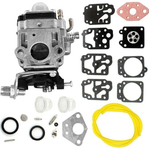 Replacement Carburetor Repair Part For Brushcutter Chinese 43CC 52CC Mower Gaskets Primer Bulbs Hose Carb Membrane Repair Kit