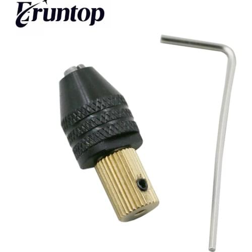 1piece Eruntop 3.17mm Electric motor shaft Mini Chuck Fixture Clamp 0.3mm-3.5mm Small To Drill Bit Micro Chuck fixing device