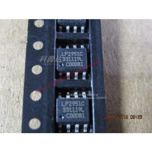 10pcs/lot LP2951ACM 3.3 IC REG LDO 3.3V/ADJ 0.1A 8SOIC LP2951
