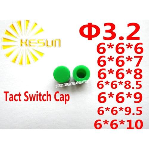 1000PCS GREEN Cap For 6X6 Tact Switch Push button Switch Micro Switch