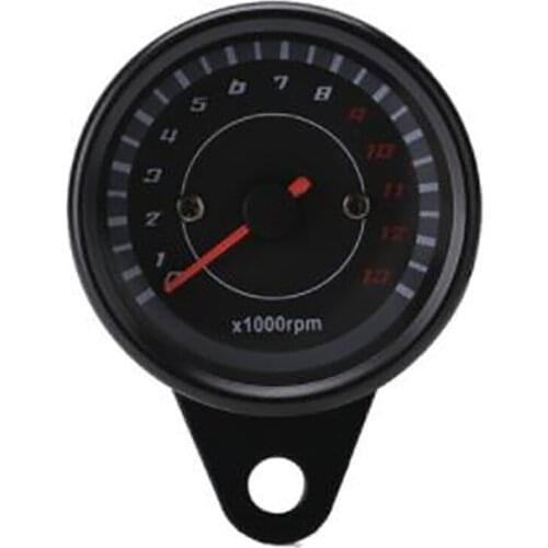 12V Universal Motorcycle Tachometer Tacho Gauge Speedometer with LED Backlight Night Light Moto Instrument Accessories