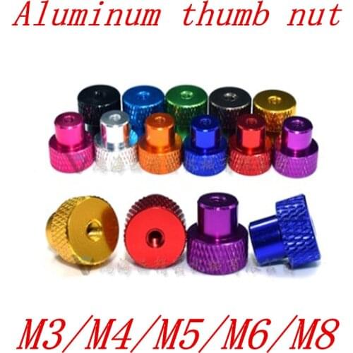 2-5pcs/lot M3 M4 M5 M6 M8 Anodized Aluminum Knurled Step Hand Thumb Nut for FPV RC Models
