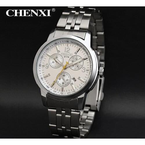 2018 New CHENXI Watch Men Luxury Brand Full Steel Business Quartz Watch Men Casual Quartz-watch Relogio Masculino CLock Male