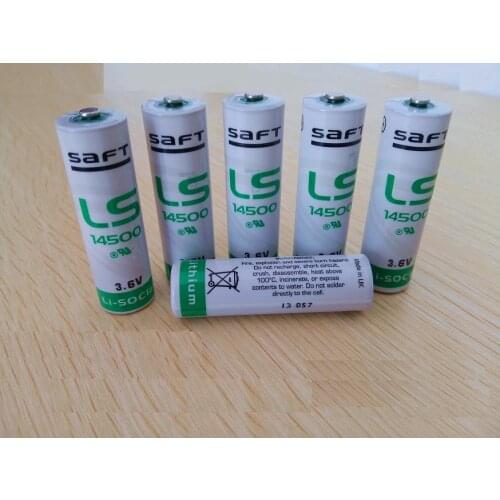 6PCS saft LS14500 ER14505 3.6V AA lithium batteries,for equipment and instruments disposable lithium batteries