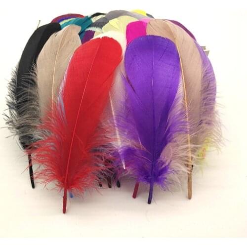 8-10 Cm Small Floating Goose Feather Colourful Feather For Wedding Party Clothing Decoration DIY Craft Feathers 100 Pcs