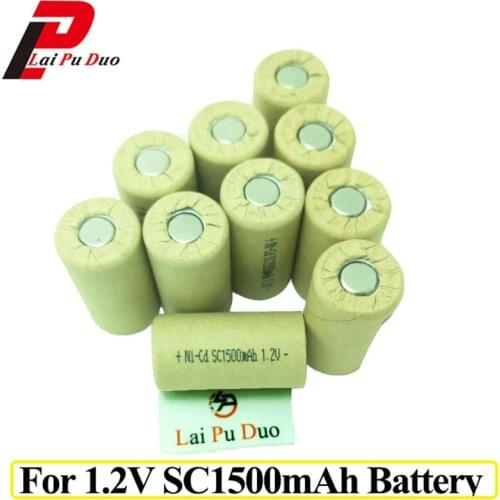 1.2V NI-CD SC1500mah 10A Battery Rechargeable high power batterie power tool battery Power Cell for Bosch for Hitachi for Makita