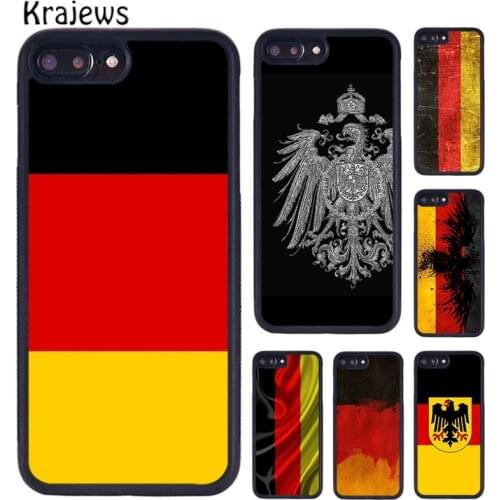 Krajews Germany Flag Banner phone Case For iPhone 5 6S 7 8 Plus 11 12 Pro X XR XS Max Samsung Galaxy S6 S7 S8 S9 S10 plus
