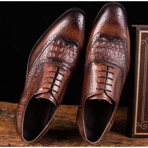 Мужские кожаные туфли GLSR China At AliExpress