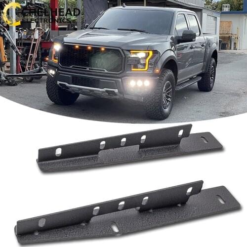 Led Bar Work Pods Light Fog Lamp Mounting Brackets for 2017-up Ford F150 Raptor