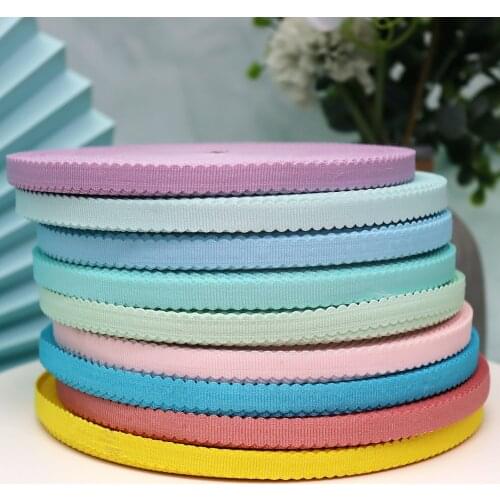 3/8" 10mm 10Yards Hollowed Edges Grosgrain Rib Ribbon Tape Headband Hair Bow Handmade Craft Baking Giftbox Wrap Packing Mateiral