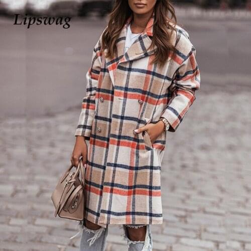 Lipswag Women's Plaid Coats