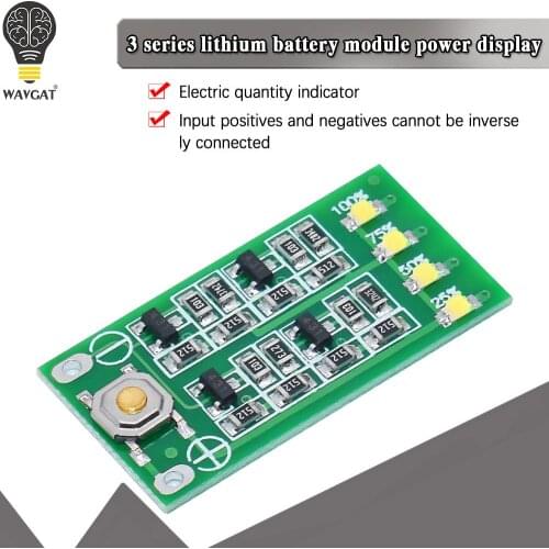 3S 11.1V 12V 12.6V Lithium Battery Capacity Indicator Module Lipo Li-ion Power Level Display Board 3 Series 9-26V