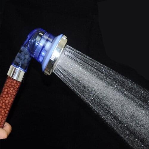 New Healthy Negative Ion Shower Head Inflatable Water-Saving Large Three-Speed Handheld Shower Head Shower Head
