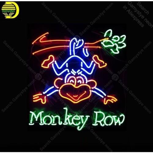 Monkey Row Neon Sign Neon Bulbs sign custom design Iconic Sign Beer Bar Pub light Lamps Sign display advertise enseigne lumine