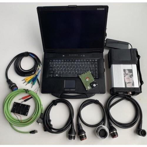 Mb star diagnosis c5 with 2020.12 newest software 320gb hdd with cf52 laptop full set ready to use works for 12v 24v
