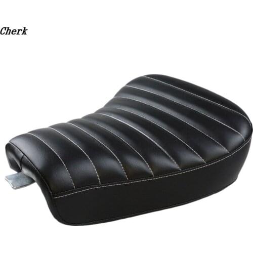 Front Driver Seat Synthetic Leather Pillow Solo Cushion For Harley Sportster Forty Eight XL1200 883 72 48 Black