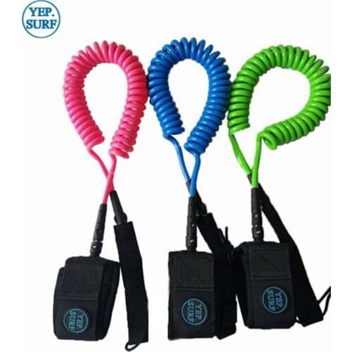 Paddle board leash Surfboard 9ft Leash 8mm blue/green/pink color leash Surf Accessories Surf Coil Leash