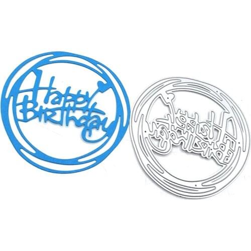Julyarts Happy Birthday Dies Scrapbooking Nouveau Arrivage Word Dies for Card Making Metal Cutting Dies Scrapbooking Craft Dies