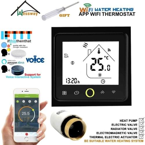 WIFI Radiator Thermostat Programmable Temperature Controller Voice Interaction Alexa Google Home Control for Floor Heating 3A
