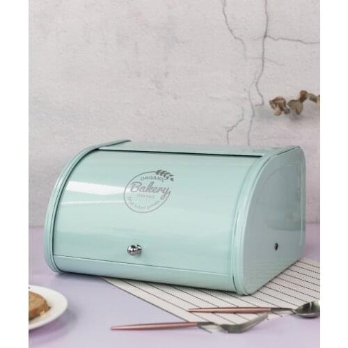 Waterproof Storage Boxes Bread Bins Lid Metal Galvanized Snack Box Kitchen Containers Home Decor Baking Tools Bread Container