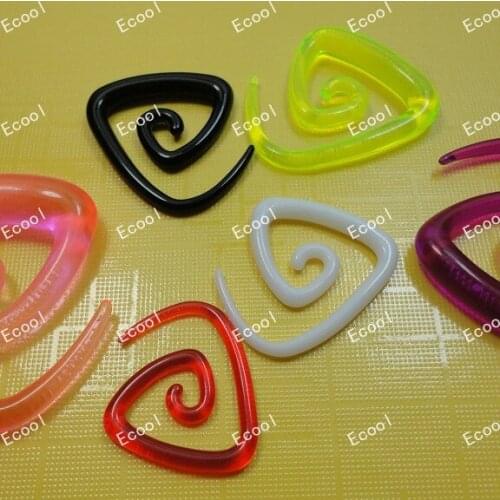 Whole Lots 30pcs Jewelry Mix Color Body Piercing Fashion Spiral Ear Expander LB316 Free Shipping