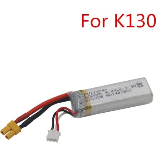 High Power XK K130 RC Helicopter Parts 7.4V 600mAh 25C 2S Lipo Battery With XT30 Plug For RC Drone Quadcopter RC Battery Parts