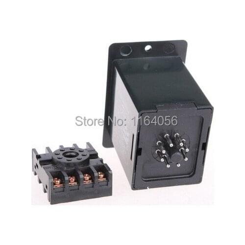 1Set Base + ASY-3D AC220V Power ON Delay Timer Time Relay 1-999 Seconds