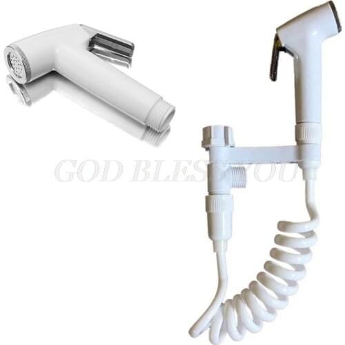 1Set Plastic Portable Toilet Bidet Tap Handheld Shower Sprayer Gun Female Hygeian Flushing Device Home Bathroom Accessories