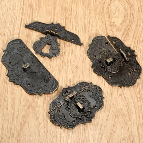 1Pc Antique Bronze Jewelry Chest Gift Box Wine Wooden Box Suitcase Buckle Toggle Hasps Latch Catch Clasp 76*57mm/86*64mm/96*72mm