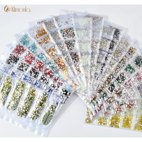 1Pack Multi-size Flatback Glass Nail Rhinestones For Nails Art Decorations Crystals Stones Shiny Charms Partition Rhinestone 20