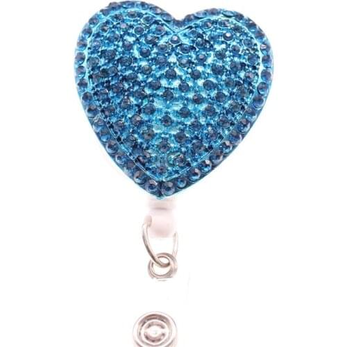 100PCS/Lot Choose Color First, Big Heart Nurse Retractable ID Badge Reel/ ID Badge Holder