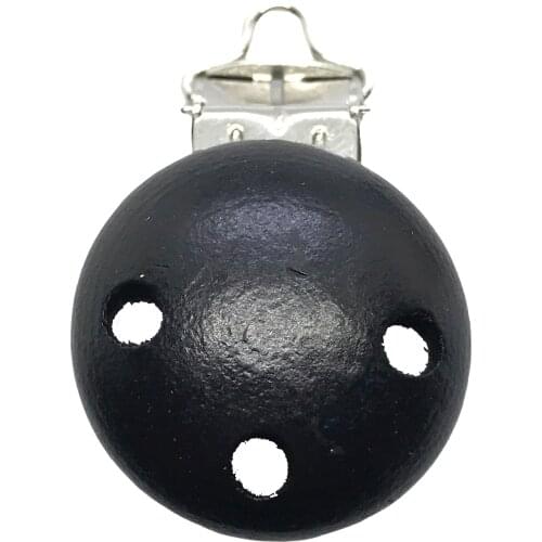 25PCS Black Color Stainless Steel Baby Pacifier Holder Clips