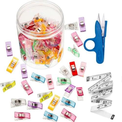 60 Pcs Small Quilting Clips Assorted Colors Fabric Clips for Sewing Supplies Quilting Accessories Crafting Tools Binding Clips