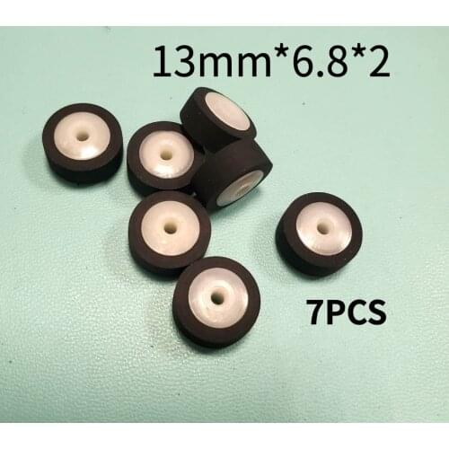 7pc 13mm*6.8*2 vintage retractor press belt pulley deck audio pressure recorder cassette deck pinch roller tape Stereo PLAYER