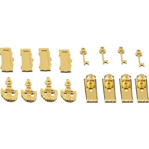 8 Set Dolls House Miniature Door Lock with Keys & Knocker Mail Slot Letter Box