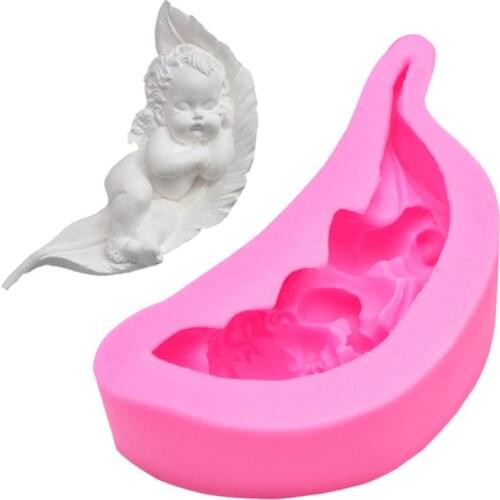 Angel Plantain Baby Cake Mould Cute Angel Baby Banana Silicone Fondant Mold Cake Decorating Tool Chocolate Molds Kitchen Tools