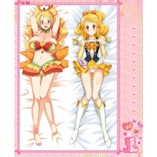 Anime Cartoon Pretty Cute Double Bolster Hugging Pillow Case Pillow Cover Pillowcase Peach Skin 2 Way No.8129