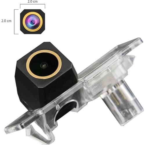 Misayaee Golden HD Car Rear View Reverse Camera Plate Light for Land Rover Velar Discovery 5 L462 2017~2018 Jaguar XF X250 (200