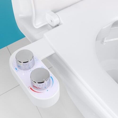 Heated Toilet Bidet Toilet Seat Attachment Dual Nozzle Brass Water Inlet 3 Modes Hot Bidet Toilet Water Sprayer Hygienic Shower