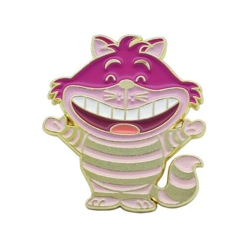 Custom Cheshire Cat Brooch Cute Japanese Cartoon Pin Can be Customized with Your Logo