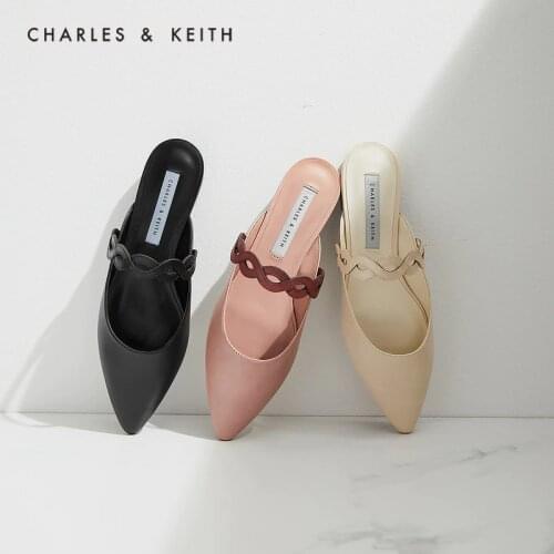 CHARLES＆KEITH New Arrival for Summer 2021 CK1-70920073Ladies Womens Mary Jane Pointed Mules