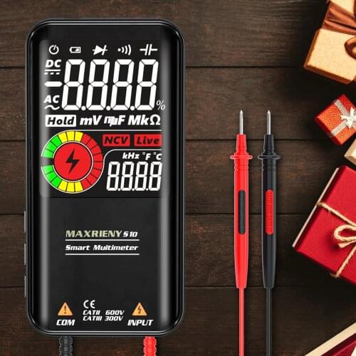 MAXRIENY S10/S11 NCV Digital Multimeter Auto Ranging AC/DC Voltage Meter Resistance Capacitance Volt Ohm Tester Meter Multimetro